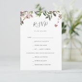 ホリデーシック植物性メニューチョイスRSVPカード 出欠カード (スタンド正面)