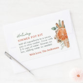 ホリデーシマーポットキットストヴェートップポプリLabel 長方形シール (封筒)