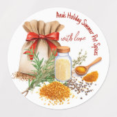 ホリデーシマーポットスパイス ラベル (デザイン1)