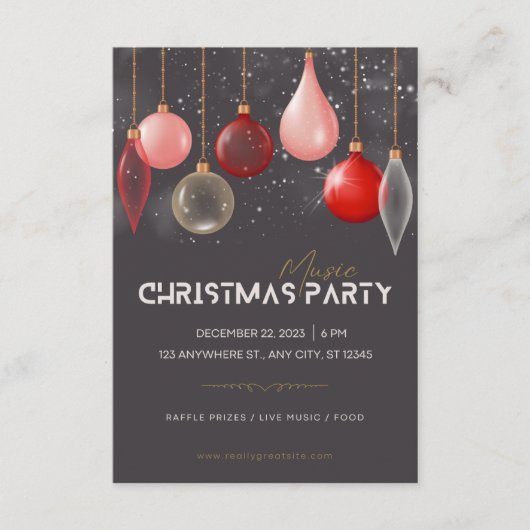 ホリデーシモダンック企業のクリスマスパーティーインビ エンクロージャーカード (正面)