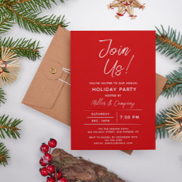 ホリデーシモダンック企業のクリスマスパーティー 招待状