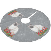 ホリデーシャメネキャッツウォーター色 ブラッシュドポリエステルツリースカート (アングル)