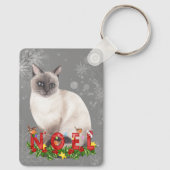 ホリデーシャメネキャットウォーターカラーキーチェーン キーホルダー (裏面)