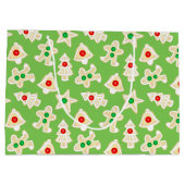 ホリデーショートブレッドクッキーグリーンクリスマス ラージペーパーバッグ (裏面)