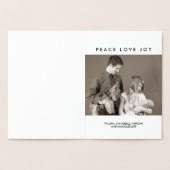 ホリデーシルバークリスムカメリーーあなたの写真を追加 箔カード (内部)