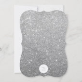 ホリデーシルバーグリッタースパークルスアンドカクテルパーティー 招待状 (裏面)