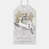 ホリデーシルバースノンスノーグレークリスマストインデナー3D ギフトタグ (裏面)