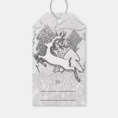 ホリデーシルバースパークグレークリスマストインデナー3D ギフトタグ (裏面)