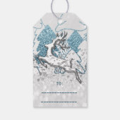 ホリデーシルバースパークハートスクリスマストインデナー3D ギフトタグ (裏面)