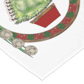 ホリデーシルバーベル ロングテーブルランナー (コーナー)