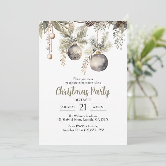 ホリデーシーエレガントズンクリスマスパーティー 招待状 (スタンド正面)