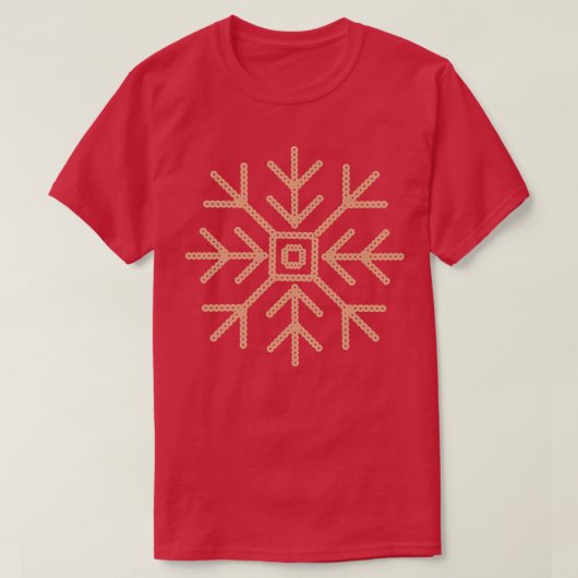 ホリデーシークインスノーフレーク Tシャツ (デザイン正面)