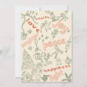 ホリデーシーズンにぴったりな手描きのウィームジカルなホリデーカード シーズンカード (裏面)