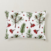 ホリデーシーズンにぴったりな松とベリーのアクセントスロー枕 アクセントクッション (裏面)