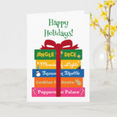 ホリデーシーズンにゲームを贈ってカード カード (黄色い花)