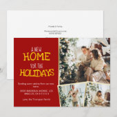 ホリデーシーズンに新しい家に移動 赤い写真 シーズンカード (正面/裏面)