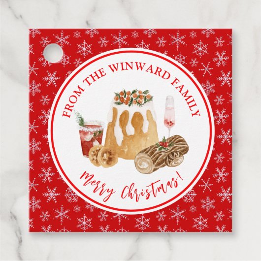 ホリデーシーズンのお菓子作り クリスマスプディング フェイバータグ (正面)