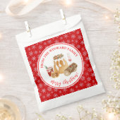 ホリデーシーズンのクリスマスプディング フェイバーバッグ (クリップ留めされた状態)