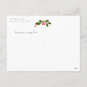 ホリデーシーズンのスケルプフレーム写真カード シーズンポストカード (裏面)