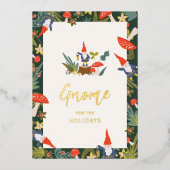 ホリデーシーズンのノーム ゴールド 箔シーズンカード (正面)