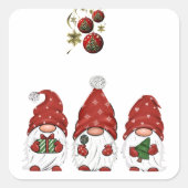 「ホリデーシーズンのノーム」ステッカー スクエアシール (正面)