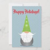 ホリデーシーズンのノーム 招待状 (裏面)