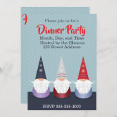 ホリデーシーズンのノーム 招待状 (正面/裏面)