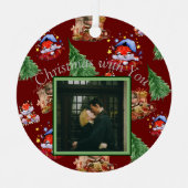 ホリデーシーズンの写真 メタルオーナメント (正面)