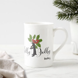 ホリデーシーズンの可愛いペンギンのクリスマス ボーンチャイナマグカップ