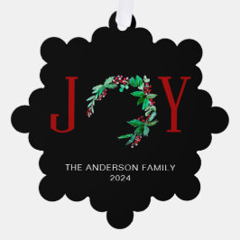 ホリデーシーズンの喜び クリスマス ハーフリース ミニマル オーナメントカード