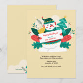 ホリデーシーズンの引っ越しのお知らせ 招待状 (正面/裏面)