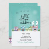 ホリデーシーズンの引っ越しのお知らせ 招待状 (正面/裏面)