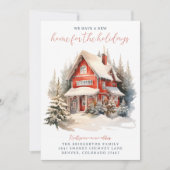 ホリデーシーズンの引越しお知らせ 招待状 (正面)