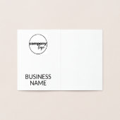 ホリデーシーズンの挨拶クリスマスツリーのビジネスロゴ 箔カード (内部)