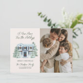 ホリデーシーズンの新しいお家の引っ越しカード シーズンカード (スタンド正面)