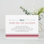 ホリデーシーズンの新しい家の暖かな歓迎パーティーの招待状 招待状 (スタンド正面)