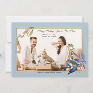 ホリデーシーズンの新しい家カード シーズンカード