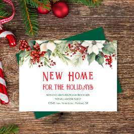 ホリデーシーズンの新しい家 お引越しのお知らせ シーズンカード