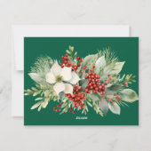 ホリデーシーズンの新しい家 お引越しのお知らせ シーズンカード (裏面)