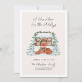 ホリデーシーズンの新しい家 お引越しホリデーカード シーズンカード (正面)