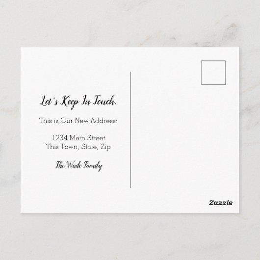 ホリデーシーズンの新しい家 かわいい車 ポストカード (裏面)