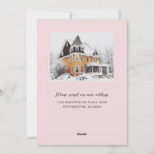 ホリデーシーズンの新しい家 イラスト シーズンカード (裏面)