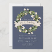 ホリデーシーズンの新しい我が家 | 新築パーティーのお知らせ 招待状 (正面)