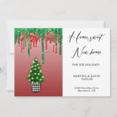 ホリデーシーズンの新ホームお知らせカード シーズンカード (正面)