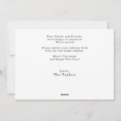 ホリデーシーズンの新ホームお知らせカード シーズンカード (裏面)