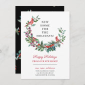 ホリデーシーズンの新居お披露目カード 招待状 (正面/裏面)