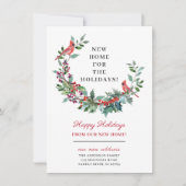 ホリデーシーズンの新居のお知らせ 引っ越しのお知らせ 招待状 (正面)