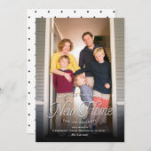 ホリデーシーズンの新居のお知らせ 引っ越しのお知らせ 案内状 (正面/裏面)