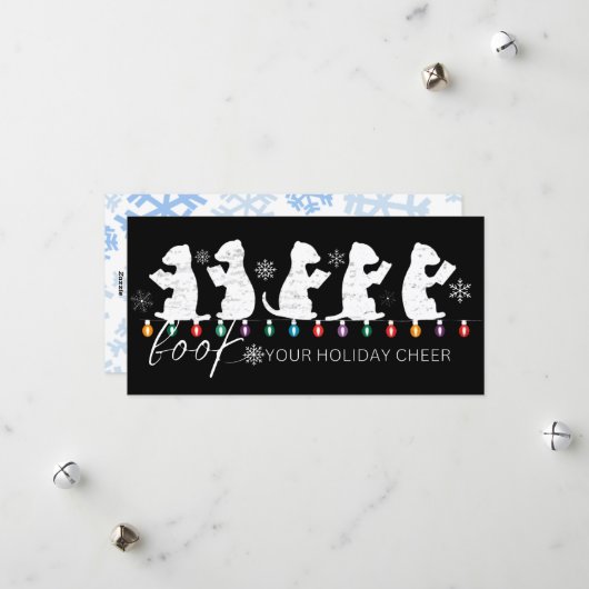 ホリデーシーズンの癒しに最適!ユーモアたっぷりのクリスマスフェレットを予約しよう シーズンカード (正面/裏面インサイチュ)