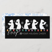 ホリデーシーズンの癒しに最適！ユーモアたっぷりのクリスマスフェレットを予約しよう シーズンカード (正面/裏面)